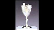 1878 Elegant English Victorian Sterling Silver Double Handle Trophy Chalice Cup 52176 Goblet