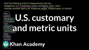 U.S. customary and metric units | Ratios, proportions, units, and rates | Pre-Algebra | Khan Academy