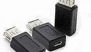 rgzhihuifz 3 Pack USB 2.0 A Female to USB Micro Female Adapter Converter