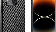MONOCARBON Carbon Fiber Case for iPhone 14 Pro 6.1'',[Military Grade Drop Protection] Compatible with Magsafe,Slim Strong Anti-Scratch Protective Cover