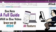 Full Guide - Microsoft OneNote | All in one tutorial Onenote
