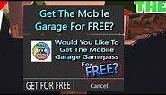 How To Get The MOBILE GARAGE GAMEPASS FOR FREE! Jailbreak (Beta)