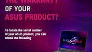 ASUS - Need to find the serial number for your ASUS...