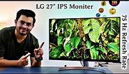 LG's 27-Inch Full HD Monitor 🖥️ 75Hz Refresh Rate and Borderless Design Anti-Flicker