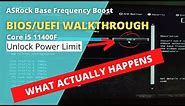 Core i5 11400f Unlock Power Limit | What Actually Happens in BIOS/UEFI | Walkthrough Video
