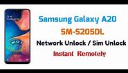 Samsung Galaxy A20 SM-S205DL Unlock (Tracfone)