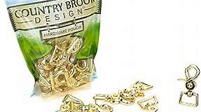Country Brook Design - 3/4 Inch Brass Plated Trigger Swivel Snap Hooks (Pack of 25)