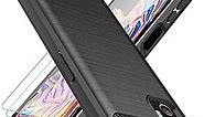 Osophter for Galaxy Xcover 6 Pro Case,Galaxy Xcover Pro 2 Case with 2pcs Screen Protector Shock-Absorption Flexible TPU Rubber Protective Cell Phone Cover for Samsung Galaxy Xcover 6 Pro(Black)