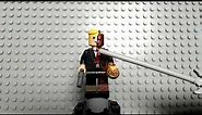 Lego custom two-face (Harvey Dent) from 2008's the Dark Knight