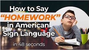 How to sign HOMEWORK in ASL?