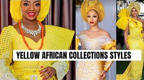 Yellow African dresses: Cute and Stylish yellow 💛 outstanding African dress styles for ladies