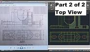 AutoCAD 2D Engineering Drawing Tutorials for Beginners | Creating Pedestal Bearing Block 2D Drawing