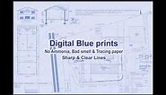 Digital Blueprint form a Large Format Inkjet Printer.