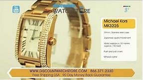 Michael Kors MK3255 Women's Emery Mid-Size White Dial Rose Gold Steel Glitz Watch Review Video