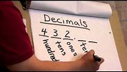 Math - Decimals: tenths & hundredths places