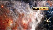 Soaring around in the Tarantula Nebula 4K UHD (NASA James Webb Space Telescope - JWST)