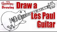 How to draw a Les Paul Electric Guitar