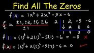 Finding All Zeros of a Polynomial Function Using The Rational Zero Theorem