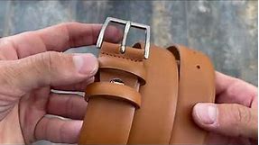 Light Tan Mens Belt Made From Soft Italian Leather NAPP35BEIG | Capo Pelle