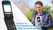 USHINING 4G Unlocked Flip Phone with Qualcomm Chip GPS Positioning, Big Button Flip Cell Phone T9 Input, Voice Function Feature Mobile Phone for Senior&Kids - T2407 Black