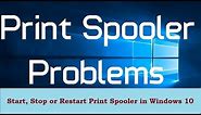 How to Start, Stop or Restart Print Spooler in Windows 10