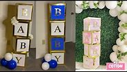 SUPER EASY Lettered Boxes | How to Customize Balloon Boxes | Reusable Baby Shower Decorations