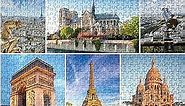Paris - Notre Dame, Eiffel Tower and Sacre Coeur - Premium 500 Piece Jigsaw Puzzle for Adults