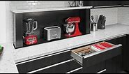Hidden appliance storage systems for the kitchen of today