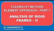 Analysis of Rigid Frames | Flexibility Method