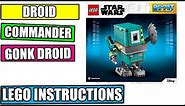 LEGO Instructions: How to Droid Commander Gonk Droid - 75253 (LEGO BOOST STAR WARS)