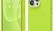 elago Compatible with iPhone 15 Pro Case, Liquid Silicone Case, Full Body Protective Cover, Shockproof, Slim Phone Case, Anti-Scratch Soft Microfiber Lining, 6.1 inch (Lime Green)