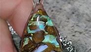 Floating Opal Jewelry, Teardrop Pendant, Australia Boulder Opal, AB LgTd-611