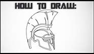 How To Draw a Spartan Helmet - Step By Step Drawing Tutorial