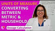 Units of Measure: Converting Between Metric & Household - Dosage Calculation | @LevelUpRN