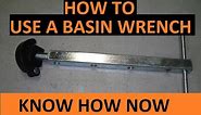 How to Use a Basin Wrench