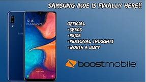Samsung A10e Now on Boost Mobile Official Specs and Price