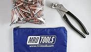 100 1/8 Cleco Sheet Metal Fasteners + Cleco Pliers w/Carry Bag (K1S100-1/8)