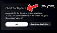 PS5 How to Check for Updates on Games NEW!