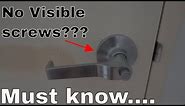 Remove door handle / knob without screws visible #3