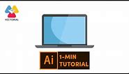Laptop tutorial in Adobe Illustrator - 1 minute tutorial for beginner