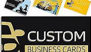 Custom Business Cards with Your Logo, Business Cards Customize 100PCS Double-sided printable, Business Cards Personalized for Small Business 300gsm Waterproof 3.5" x 2" (Car Wash Template)