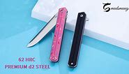 MADSMAUG Pink Pocket Knife, 3.5" D2 Steel Folding Knife with Ball Bearing & G10 Handle, Cool EDC knife For Women Outdoor Survival Camping Great festival Christmas Gift
