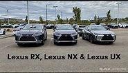 Lexus RX, Lexus NX & Lexus UX Comparison