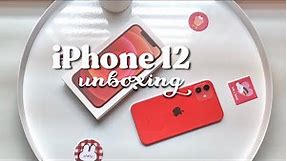 unboxing iPhone 12 (Red 🍎) || aesthetic unboxing