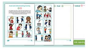 Kind and Unkind Sorting Activity