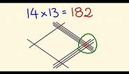 Math Trick - Multiply Using Lines!