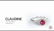 Vintage-inspired Ruby Engagement Ring - Claudine