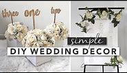 Simple DIY Wedding Decor | Centerpieces, Signs, Party Favours