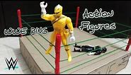 How to make a wwe ring| DIY cardboard wrestling ring for action figures TUTORIAL!
