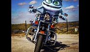 Crazy Frog riding Harley Davidson/Real life/Motorcycle